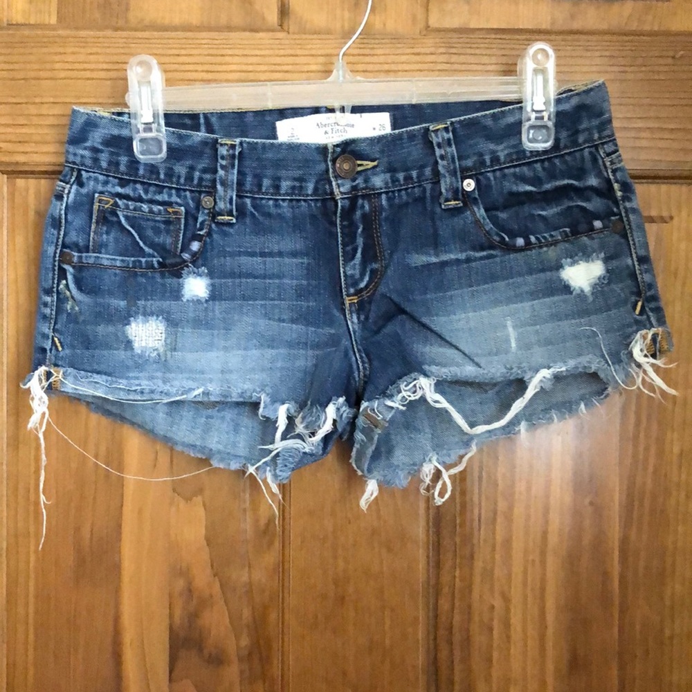 Abercrombie & Fitch Distressed Denim Shorts